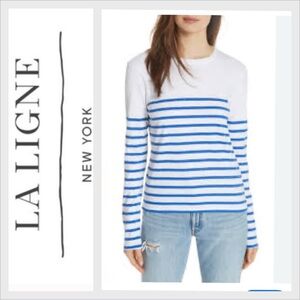 LA LIGNE Long Lines Top Striped Tee M